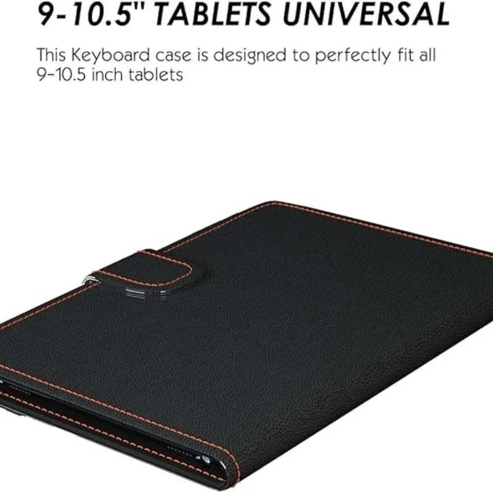 Touchpad Keyboard Case for 9–11” Tablets Universal (Black) New, No Tags